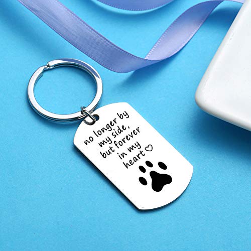 Llavero de regalo conmemorativo para mascotas, no ya por mi lado, sino por siempre en mi corazón, regalo de simpatía para gatos y perros regalos para la pérdida de mascotas