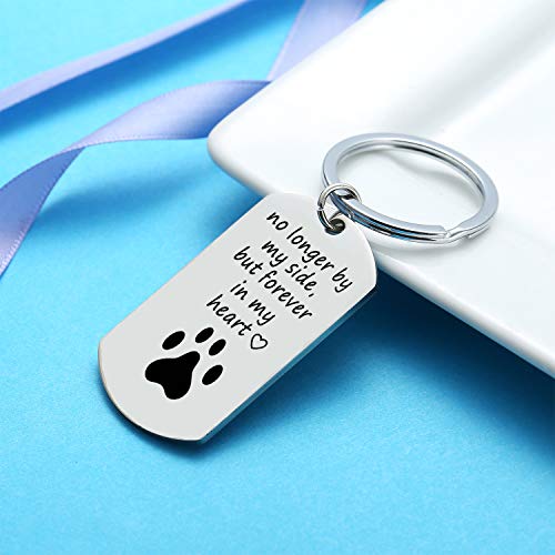 Llavero de regalo conmemorativo para mascotas, no ya por mi lado, sino por siempre en mi corazón, regalo de simpatía para gatos y perros regalos para la pérdida de mascotas