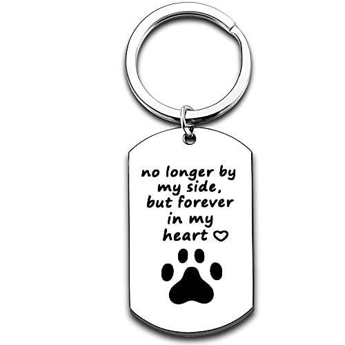 Llavero de regalo conmemorativo para mascotas, no ya por mi lado, sino por siempre en mi corazón, regalo de simpatía para gatos y perros regalos para la pérdida de mascotas
