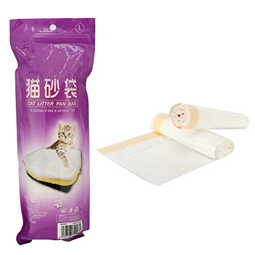 Longzhou Bolsas de Arena para Gatos, 2 Paquetes Bolsas de Arena para Gatos Bolsas de Arena para Gatos con cordón Suministros para Mascotas para Gatos(M)