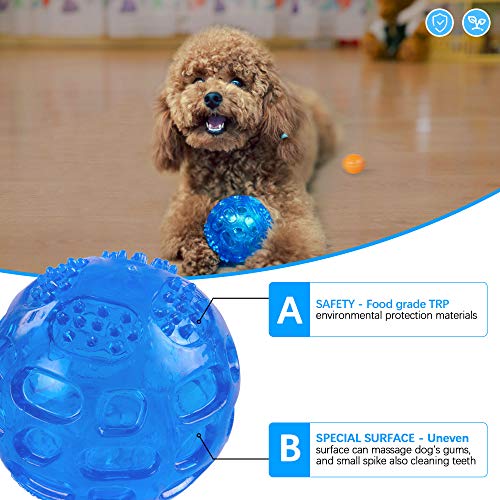Louvra Pelota Perro Impermeable Bola Inflable Goma Juguete Perro, el Diámetro 7.5cm, 3 Piezas