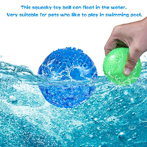 Louvra Pelota Perro Impermeable Bola Inflable Goma Juguete Perro, el Diámetro 7.5cm, 3 Piezas
