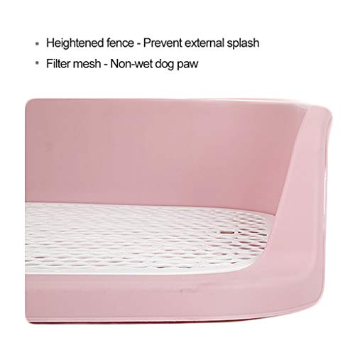 LTLJX Inodoro para Perros, Perrito del Perro casero Entrenador urinario de Inodoro Alfombra de Hierba Potty Pad Bandeja de Basura de la casa Interior,Negro