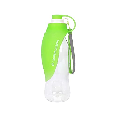 LUHUANONG Mascotas Saliendo de Tazas Tipo de Hoja Portátil Al Aire Libre Beber Fuentes Perros Acompañantes Acompañantes Tazas Botellas de Agua Potable (Color : Green)
