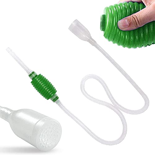 Luigi's Sifon Acuario limpiafondos. Bomba de Agua Manual sifonador de acuarios y peceras. Cómoda Pera de succión para Cambiar el Agua en Minutos
