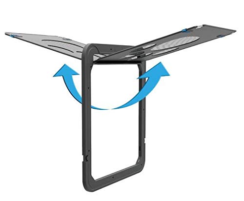 LXNQG Gatera Puerta Mosquitera Corredera, Puerta para Perros Gatera Mosquitera para Mascotas Domésticos, Puerta Basculante para Gatos y Perros, Material ABS+Malla de Nailon