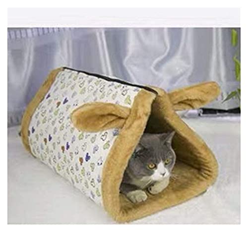 M3 Decorium Cama para Mascotas Cat Nest Four Seasons Universal Lindo Creativo Cat Cat House Cat Mat Mat Sleeping Mascota Gusano Gato Túnel (Color : Yellow, Size : 55x30x27CM)