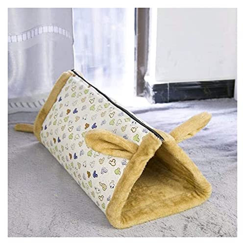M3 Decorium Cama para Mascotas Cat Nest Four Seasons Universal Lindo Creativo Cat Cat House Cat Mat Mat Sleeping Mascota Gusano Gato Túnel (Color : Yellow, Size : 55x30x27CM)