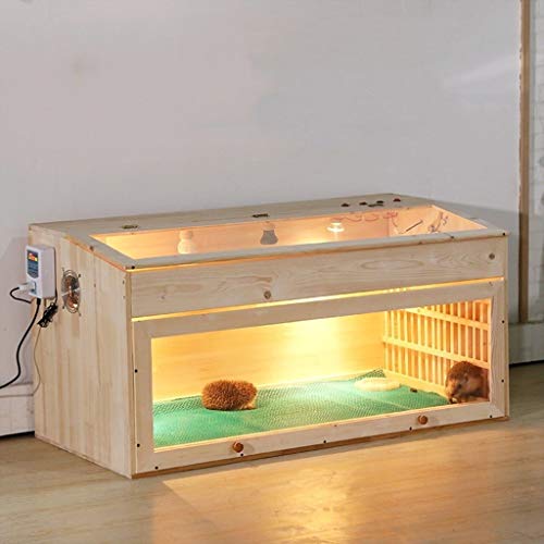 Madera Vivarium Box, Crianza Ver Lagarto Tortuga Serpiente Jaula Hábitat Cisterna de Transporte Caja de Pet Shop Caja del Gato del Perro casa del Animal doméstico (Size : 60 * 40 * 40CM)