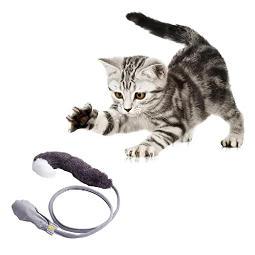 MagiDeal Juguetes para Gatos en Movimiento, Juguete para Gatos, Juguetes para Gatos de Interior, Control Manual de Gatos - Rabo de Gato