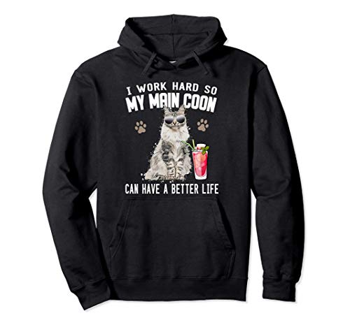 Maine Coon Gato Gatos gatito Maine Coon Sudadera con Capucha