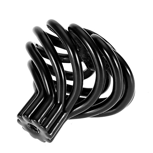 Manija de Jaula para Pájaros, Material de Hierro Negro Mate Modelo Opcional Diseño de Forma de Jaula de Pájaros Manija de Armario Deslizante para Armario para Armario(3102-Agujero único pequeño)