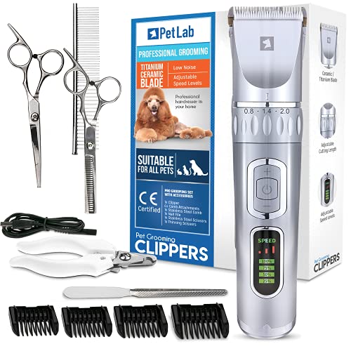 Maquina Cortar Pelo Perros Profesional Cortapelos Perros Esquiladora Perro Corta Pelo para Perro Maquina de Pelar Perros Cortapelo Perro Cortador de Pelo para Perros Gatos Mascotas Dog Clippers