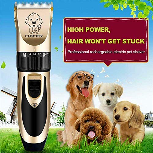 Maquinillas Eléctricas Pelo del gato del perro casero animal eléctrica de afeitar del condensador de ajuste de afeitar y estética tranquila inalámbricos Clipper mejores Aseo Clippers for los perros ga