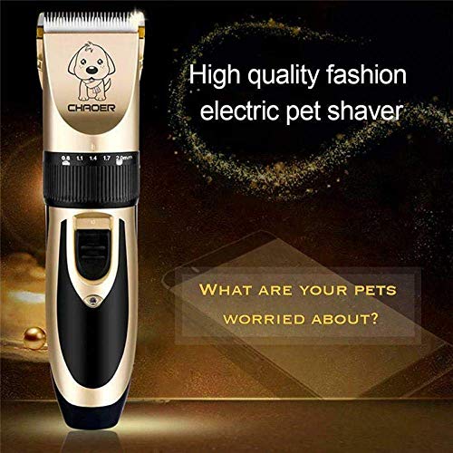 Maquinillas Eléctricas Pelo del gato del perro casero animal eléctrica de afeitar del condensador de ajuste de afeitar y estética tranquila inalámbricos Clipper mejores Aseo Clippers for los perros ga