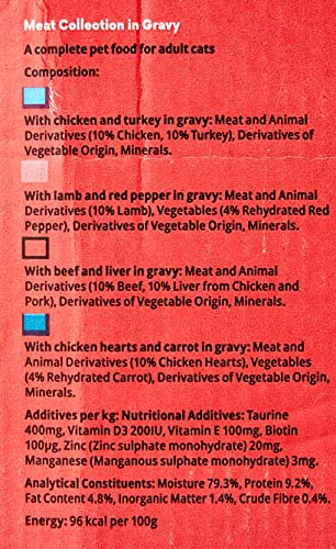 Marca Amazon - Lifelong Alimento completo para gatos adultos - Collección Tierra (72 x 85gr )