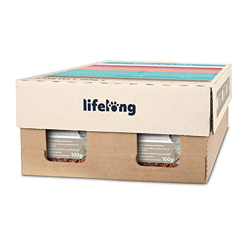 Marca Amazon - Lifelong Cat Food - Surtido de patés, Paquete de 32 x 100g