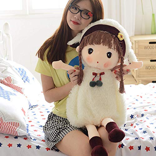 Mbdyvv La Linda muñeca de Trapo Duerme en la Cama y la Almohada, el muñeco de Peluche FEI Er, el muñeco para niños, el muñeco súper Lindo