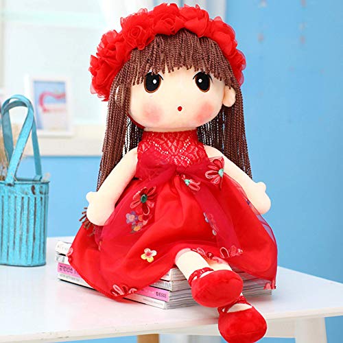 Mbdyvv La Linda muñeca de Trapo Duerme en la Cama y la Almohada, el muñeco de Peluche FEI Er, el muñeco para niños, el muñeco súper Lindo