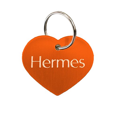 Medalla para perro con diseño de corazón y grabado incluido, 9 colores disponibles