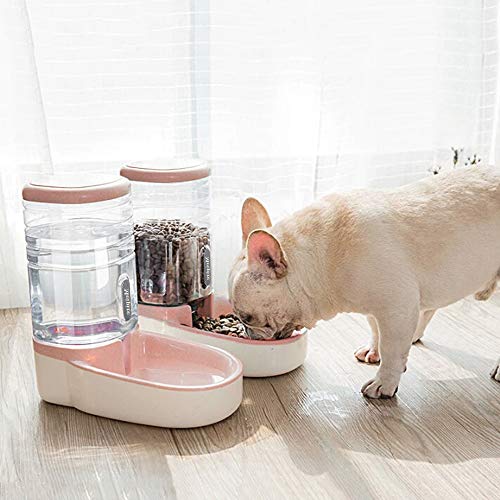 Meipire Pets - Comedero automático de 3,8 L, alimentador de Alimentos y dispensador de Agua para Perros pequeños y Grandes, Gatos y Mascotas Animales
