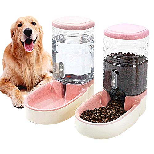 Meipire Pets - Comedero automático de 3,8 L, alimentador de Alimentos y dispensador de Agua para Perros pequeños y Grandes, Gatos y Mascotas Animales