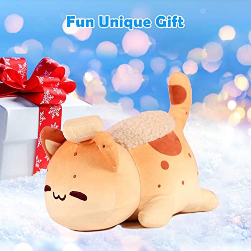 Meow Meow Rellenos Plushies Aphmau Comida para gatos Meemeows Donut Plushy Cat Coke Hamburguesa Papas Cola Cola Gato Unicornio Dragón Hombre lobo (Pan Cat)
