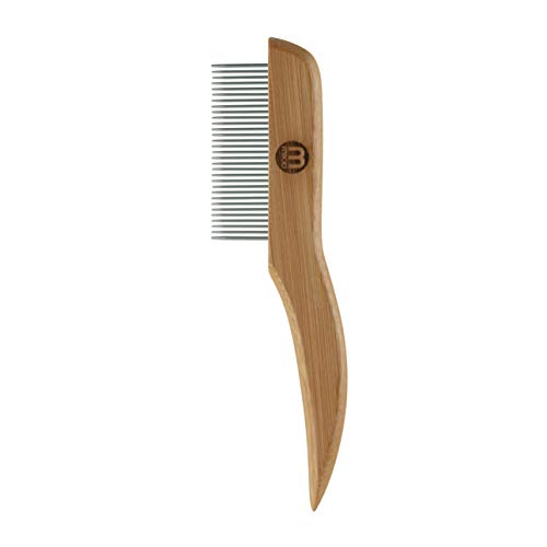 Mikki Cepillo de Bambú para Eliminar Enredos Medianos para Pelo Medio y Largo, para Perros y Gatos, Fabricado con Bambú Sostenible, Es Perfecto para Mascotas con el Pelo Longitud Media y Larga 50 g
