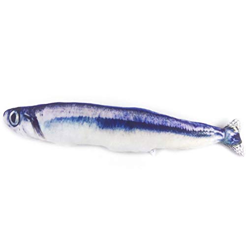 Miraitian Catnip Juguetes para Gatos, Gato Wagging Pescado Realista Peluche Simulación Catnip Suave Regalo para Masticar Mascotas, Pez Gato, 40 cm