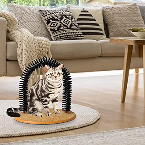 Misis Arco Rascador para Gatos Masajeador De Gatitos Y Arco para Rascar para Mascotas Autoaseo con Almohadilla para Rascar En La Parte Inferior Gatos Y Gatitos Juguetones Intelligent
