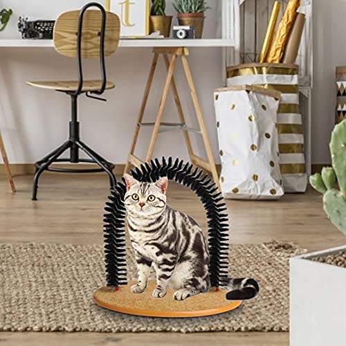 Misis Arco Rascador para Gatos Masajeador De Gatitos Y Arco para Rascar para Mascotas Autoaseo con Almohadilla para Rascar En La Parte Inferior Gatos Y Gatitos Juguetones Intelligent
