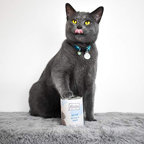 MjAMjAM Comida húmeda prémium para Gatos-Delicado Pato y Aves de Corral en deliciosas Zanahorias, Pack de 6 (6 x 400 g), sin Cereales con Mucha Carne, 2400 g