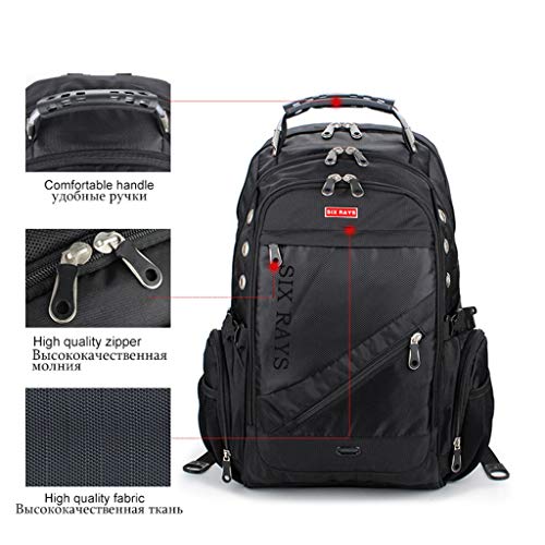 Mochila para computadora portátil Bolsa de Ordenador portátil de los Hombres Bolsa de Ordenador de Carga Externa USB Antirrobo Bolsas Impermeables para Mujer Mochila con Cierre Raincover (Color : C)