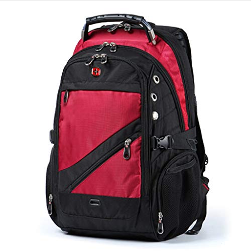 Mochila para computadora portátil Bolsa de Ordenador portátil de los Hombres Bolsa de Ordenador de Carga Externa USB Antirrobo Bolsas Impermeables para Mujer Mochila con Cierre Raincover (Color : C)