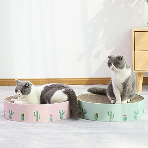 Morninganswer Divertido diseño de Cactus, Lavabo Corrugado, Juguete de Pata de Gato, Cama Redonda para Gatos W