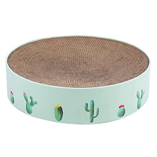 Morninganswer Divertido diseño de Cactus, Lavabo Corrugado, Juguete de Pata de Gato, Cama Redonda para Gatos W
