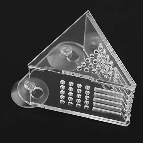 Mothinessto Alimentador de Acuario para pecera, Material acrílico fácil de Instalar Alimentador de Acuario Alimentador de Acuario con ventosas Alimentador de camarones de salmuera para Acuario para