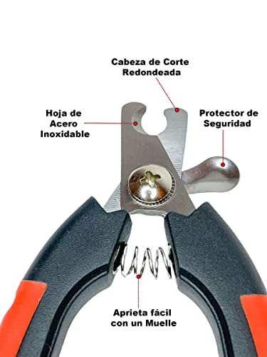 Mr Simon The Cat Cortauñas para Gatos Profesional de Acero Inoxidable, Tijeras Corta Uñas Alicates Mascotas Pequeños con Protector de Seguridad, Accesorios Gato Perros Cachorros Conejos
