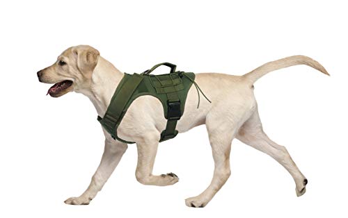 MUDINPET Arnés táctico para Perros pequeños, medianos y Grandes, sin Tirar, a Prueba de Fugas