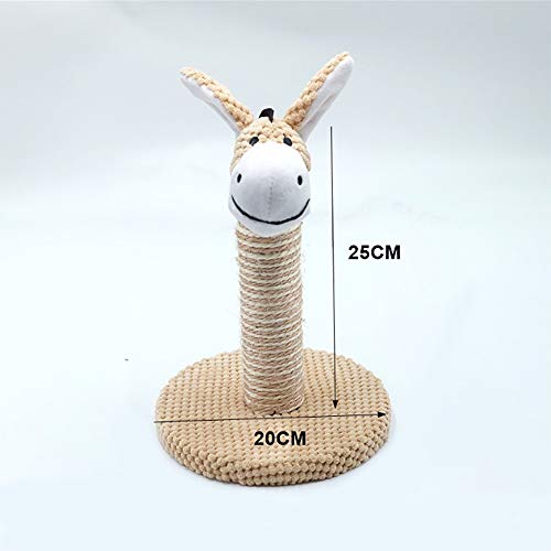MX kingdom Columna De Rascado Gato Gatito Interactivo De 25Cm Pinza De Juguete Interactiva Cuerda De Sisal Cubierta Forma De SimulacióN De Animales Suave Y Suave Felpa RasguñO Vertical Estiramiento