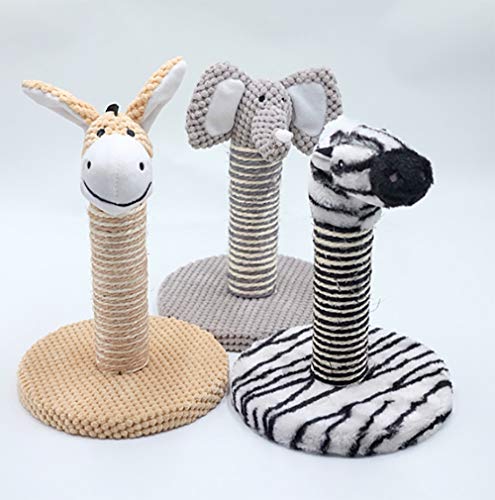MX kingdom Columna De Rascado Gato Gatito Interactivo De 25Cm Pinza De Juguete Interactiva Cuerda De Sisal Cubierta Forma De SimulacióN De Animales Suave Y Suave Felpa RasguñO Vertical Estiramiento