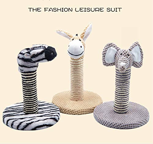 MX kingdom Columna De Rascado Gato Gatito Interactivo De 25Cm Pinza De Juguete Interactiva Cuerda De Sisal Cubierta Forma De SimulacióN De Animales Suave Y Suave Felpa RasguñO Vertical Estiramiento