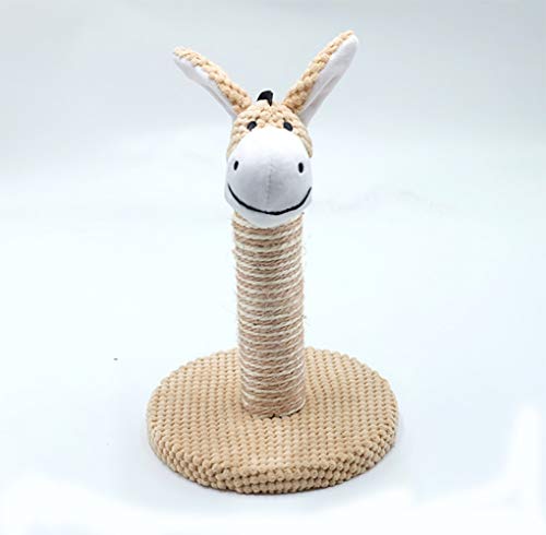 MX kingdom Columna De Rascado Gato Gatito Interactivo De 25Cm Pinza De Juguete Interactiva Cuerda De Sisal Cubierta Forma De SimulacióN De Animales Suave Y Suave Felpa RasguñO Vertical Estiramiento