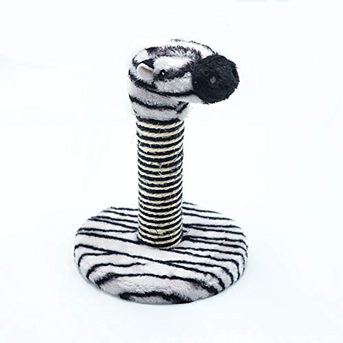 MX kingdom Columna De Rascado Gato Gatito Interactivo De 25Cm Pinza De Juguete Interactiva Cuerda De Sisal Cubierta Forma De SimulacióN De Animales Suave Y Suave Felpa RasguñO Vertical Estiramiento