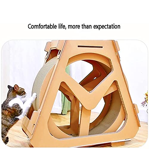 N  A Cinta De Correr para Gatos, Rascador Corrugado para Gatos, Juguete con Ruedas De Noria, Adecuado para El Entrenamiento De Gatos En Interiores (se Puede Usar como Rascador para Decoraciones)