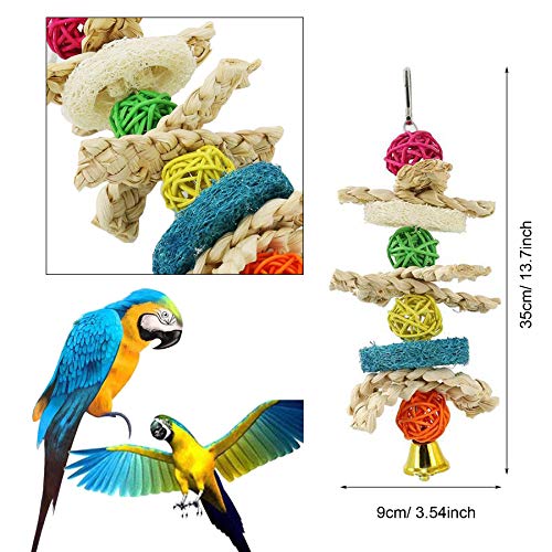 N|A Allazone 4 Pz Perca de Pájaro, Pájaro de Madera Soporte de Perca, Palo de UVA Salvaje Natural, Juguetes para Pajaros Juguetes para Masticar Loros para Masticar Loros, Periquitos, Cacatúas