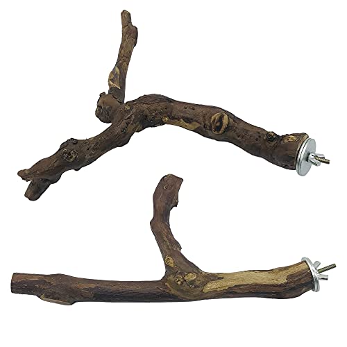 NA Allazone 8 Pz Perca de Pájaro, Pájaro de Madera Soporte de Perca, Palo de UVA Salvaje Natural, Juguetes para Pajaros Juguetes para Masticar Loros para Masticar Loros, Periquitos, Cacatúas