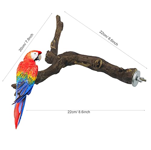 NA Allazone 8 Pz Perca de Pájaro, Pájaro de Madera Soporte de Perca, Palo de UVA Salvaje Natural, Juguetes para Pajaros Juguetes para Masticar Loros para Masticar Loros, Periquitos, Cacatúas