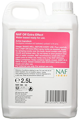 NAF Natural Animal Feeds Off Extra Effect - Spray repelente de moscas para caballos Talla:2.5L