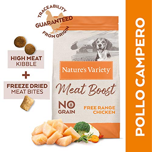 Nature's Variety Selected Meat Boost - Pienso para perros adultos con pollo campero deshuesado 1,5 Kg